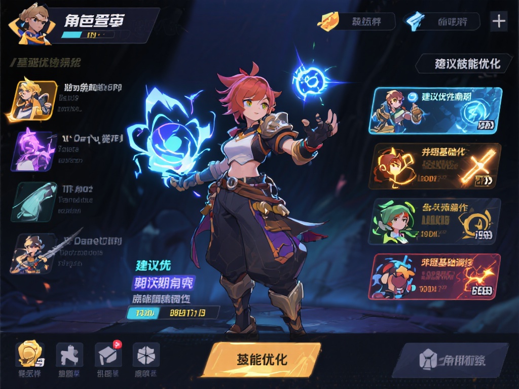 角色选择及技能优化
游戏中提供了多种角色，每位角