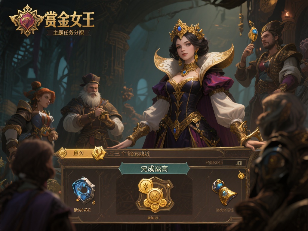 据可靠消息，赏金女王主题任务分解为多个等级挑战，完
